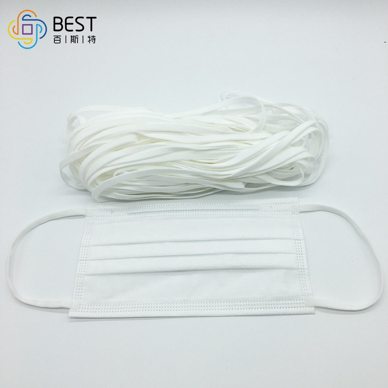 Non Woven Face Mask Elastic Ear Loop 3.5mm 3mm Black Round Elastic Cord ...