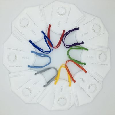 Mặt nạ dùng một lần 3ply Chất liệu vòng tai đàn hồi Dây đàn hồi tròn phẳng đầy màu sắc
