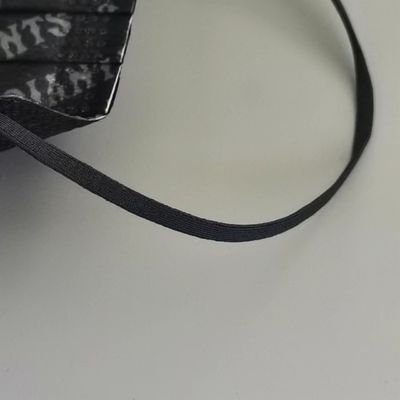 검은 귀걸이 고무줄 밴드 3 밀리미터 3.5 밀리미터 4 밀리미터 면 마스크 부속물