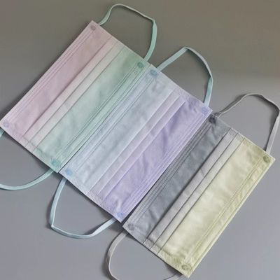 Mặt nạ dùng một lần 3ply Vòng tai đàn hồi đầy màu sắc 3,5 mm 5 mm