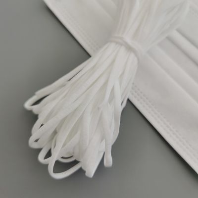 Vòng đeo tai đàn hồi màu trắng 3,5 mm 5 mm cho mặt nạ dùng một lần