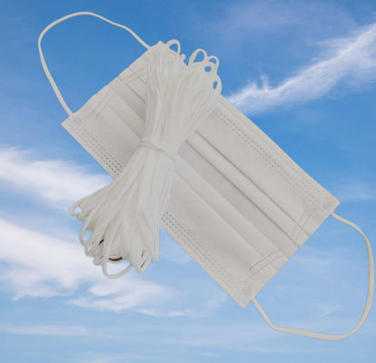 Dây đàn hồi phẳng 3,5 mm 5 mm Vòng đeo tai bằng polyester căng màu trắng Vòng đeo tai Vòng đeo tai