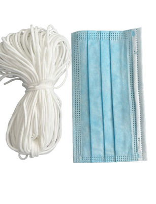 Vòng đeo tai bằng vải thun tròn nylon Polyester cho mặt nạ 3ply 2.8mm