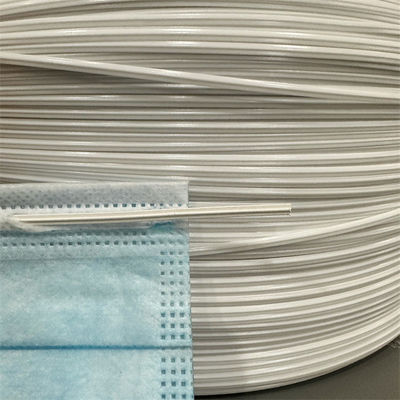 Kẹp mũi có thể điều chỉnh đơn Trắng Đen PP Sắt Phẳng Kim loại Mũi Mảnh 3MM