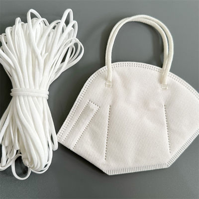 Kabel Elastis Datar Lembut Tipis 5mm 6mm 4mm Polyester Spandex Flat Untuk Masker Wajah 3D