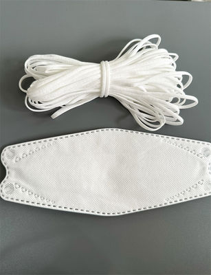 Dây đeo tai đàn hồi màu trắng bằng polyester nylon cho mặt nạ 3D Hàn Quốc 3,5 mm 4 mm 5 mm