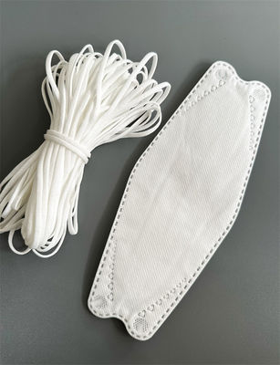 Dây đeo tai đàn hồi màu trắng bằng polyester nylon cho mặt nạ 3D Hàn Quốc 3,5 mm 4 mm 5 mm